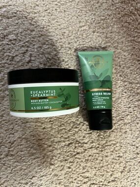 therapy Eucalyptus + Spearmint Body Butter & Stress Relief Lotion - Green